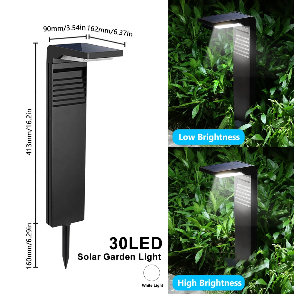 Solar Powered Pathway Lights LED Garden Lights Outdoor Waterproof Pathway Landscape Lighting Decor Lawn Warm/White Light