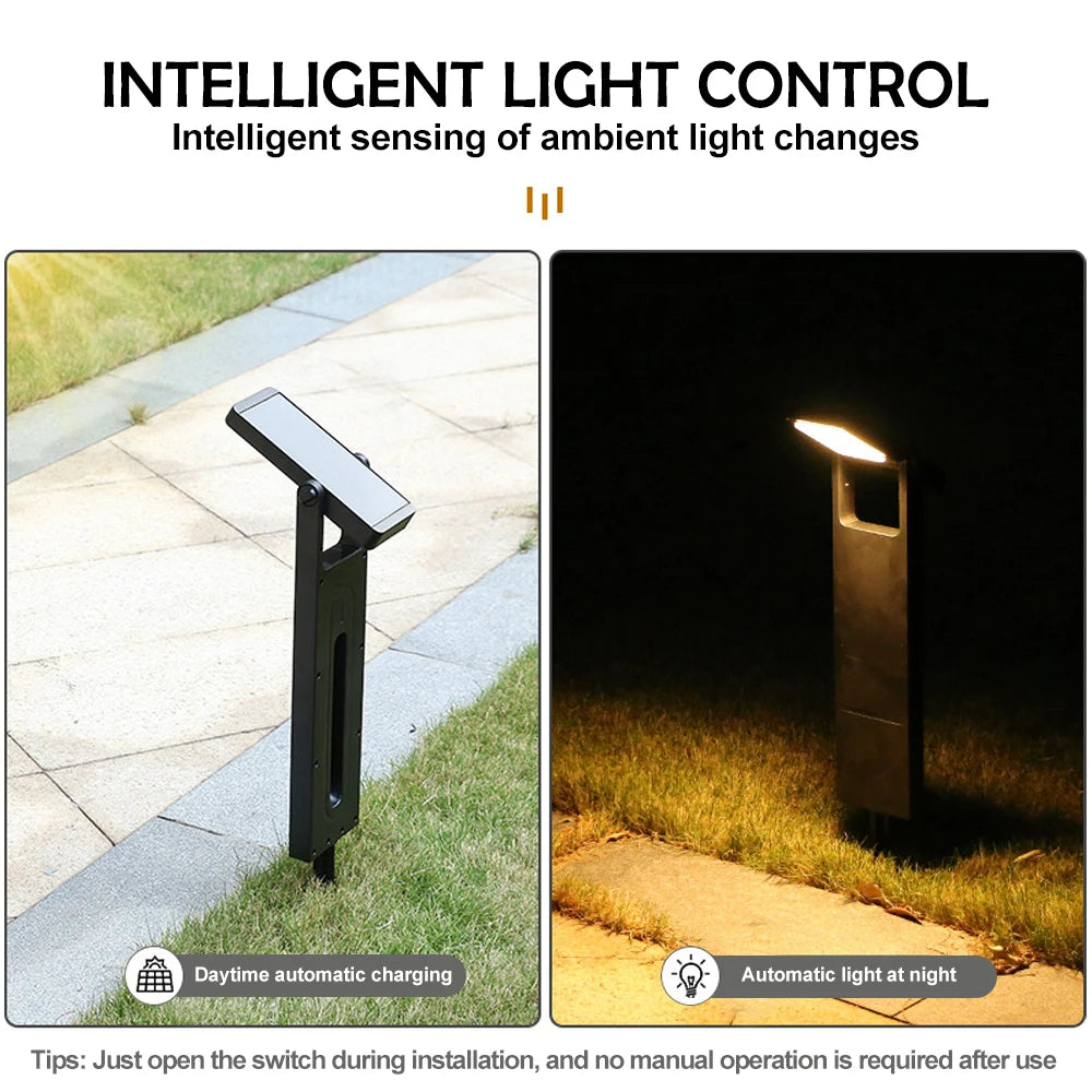 Solar Powered Pathway Lights LED Garden Lights Outdoor Waterproof Pathway Landscape Lighting Decor Lawn Warm/White Light