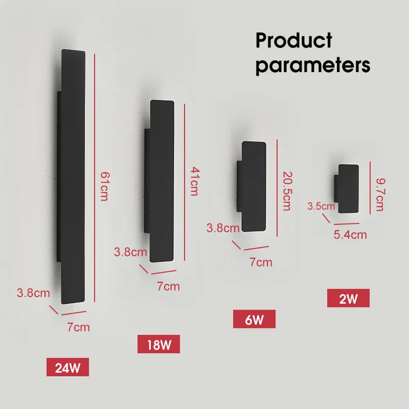 Lámpara de pared impermeable para exteriores o dormitorio.
